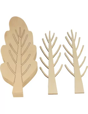 SUPPORTS A DECORER : Arbre déco en bois 'Artemio' Peuplier 23x8.5x2.5 cm