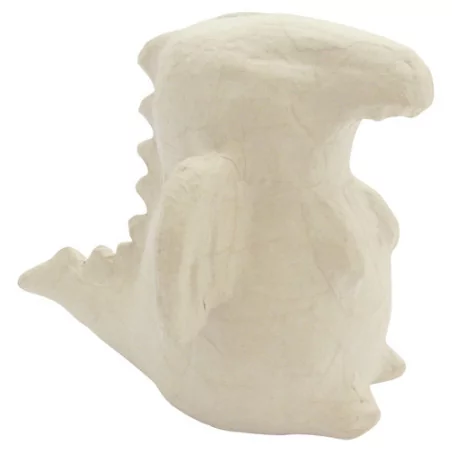 SUPPORTS A DECORER : Tirelire Dragon en papier mâché 'Decopatch' 17x14x14.5 cm