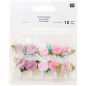 Lot de 10 pinces à linge en bois 'Rico Design' clips rose couleurs mixtes