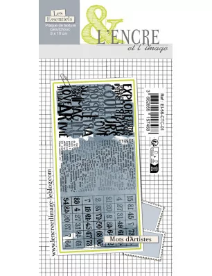 TAMPONS A MONTER : Plaque de texture en caoutchouc 'L'encre et l'Image - Collection 56' Mots d'Artistes