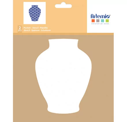 POCHOIRS : Lot de 2 Pochoirs 'Artemio - Bleu' Vase 20x20 cm POCHOIRS : Lot de 2 Pochoirs 'Artemio - Bleu' Vase 20x20 cm