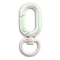 Porte-clés en métal 'La Fourmi Créative' Ovale Blanc irisé 38x16 mm Porte-clés en métal 'La Fourmi Créative' Ovale Blanc irisé 38x16 mm