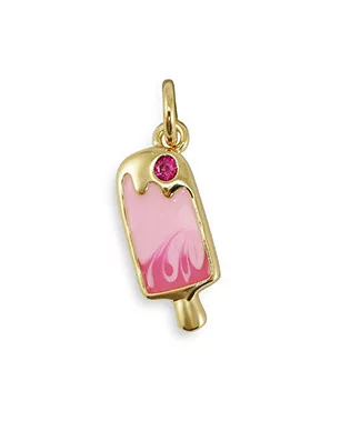 BIJOUX : Breloque en métal et zirconium 'La Fourmi Créative' Sorbet Doré Rose 15.5x6.5 mm