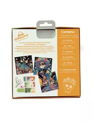ENFANTS : Cartes à strasser 'Graine créative' Dia de los muertos