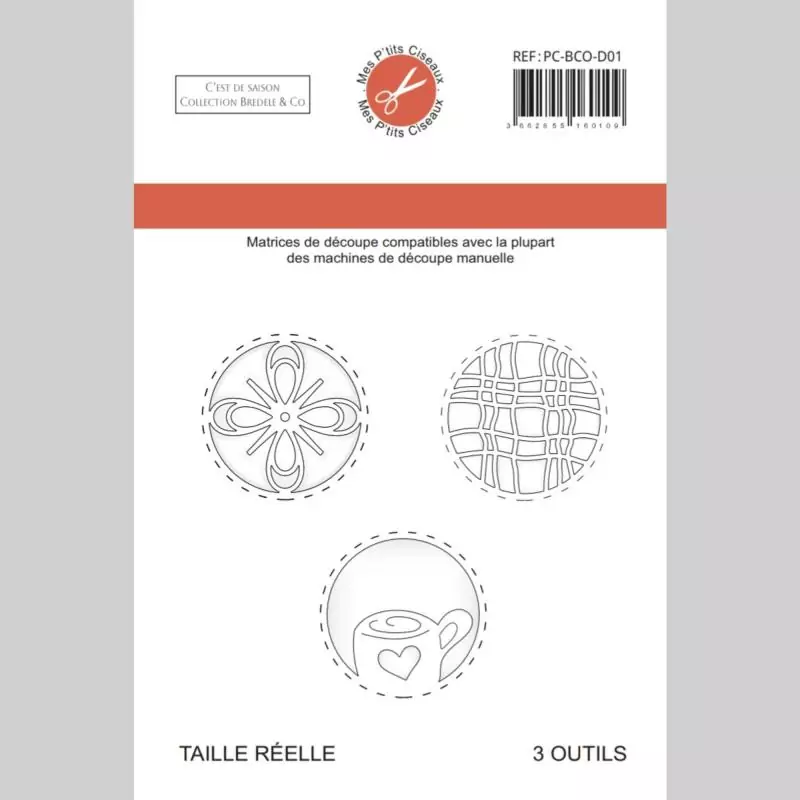 OUTILLAGE & MACHINES : 3 Dies / Matrices de découpe 'Mes P'tits Ciseaux - Bredele & Co' Trio de cercles