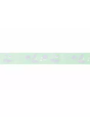 SCRAPBOOKING : Ruban Taffetas 'Rico Design - Paper Poetry' Pré Fleuri Vert 3.8 cm x 3 m