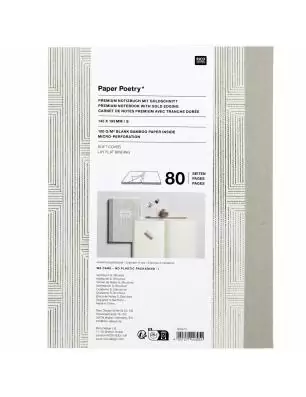 SCRAPBOOKING : Carnet 14.5x19.5 cm 'Rico Design - Paper Poetry' Grille 80 Pages vierges 100g/m²