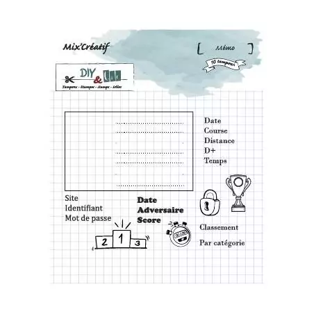 SCRAPBOOKING : Tampons transparents 'DIY & Cie - La vie est belle!' Memo