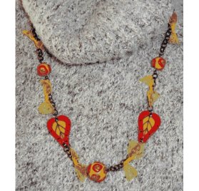 IDEES CREATIVES : Tuto - Réaliser un collier "Automne" en Cernit