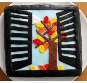 IDEES CREATIVES : Tuto - Réaliser un gâteau avec la forme d'une fenêtre ouverte sur l'automne