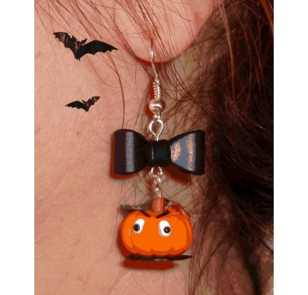 IDEES CREATIVES : Tuto - Réaliser des boucles d'oreilles "Halloween" en Cernit