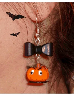 IDEES CREATIVES : Tuto - Réaliser des boucles d'oreilles "Halloween" en Cernit